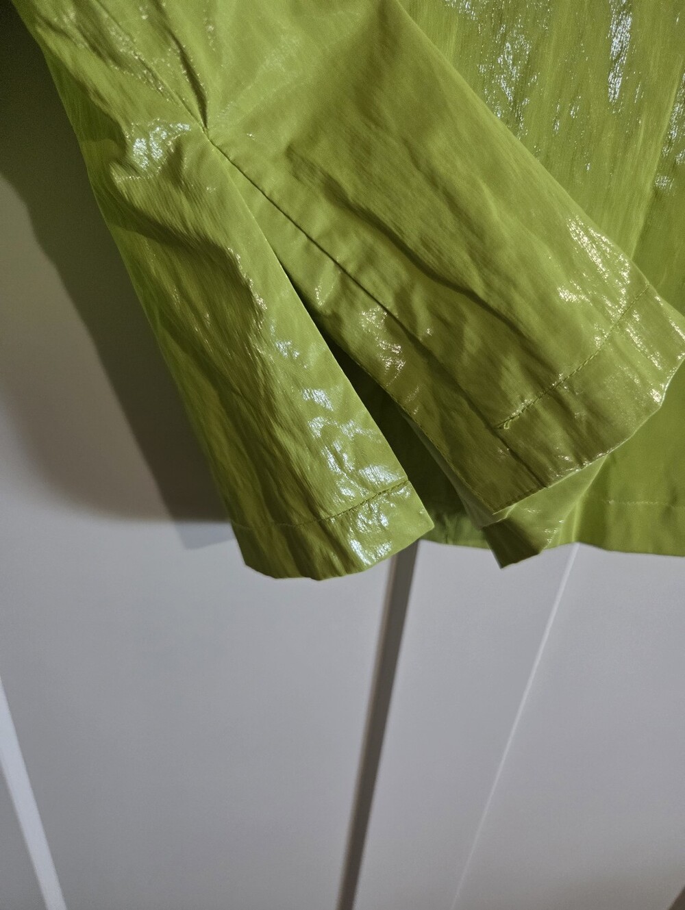 Joseph Ribkoff Lime Green Shiny Button-Front Jacket - Picture 4 of 5